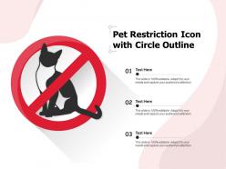 Pet restriction icon with circle outline