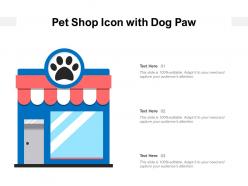 Pet shop icon with dog paw