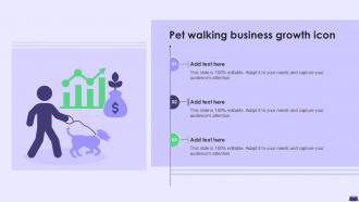 Pet Walking Business Growth Icon Ppt Slides