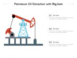 Petroleum Oil Extraction With Rig Icon