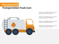 Petroleum oil transportation truck icon