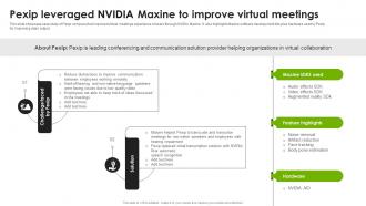 Pexip Leveraged NVIDIA Maxine To Improve Improve Human Connections AI SS V