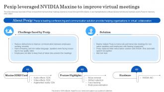 Pexip Leveraged Nvidia Maxine To Improve Virtual Meetings AI Powered Real Time AI SS V