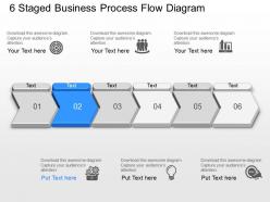 Pf 6 staged business process flow diagram powerpoint template