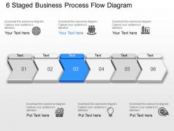 Pf 6 staged business process flow diagram powerpoint template