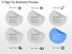 Pg 6 tags for business process powerpoint template