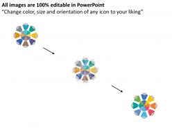 Ph eight staged circle of tags for process flow flat powerpoint design