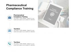 Pharmaceutical compliance training ppt powerpoint presentation visual aids files cpb