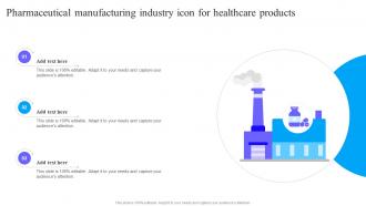 Pharmaceutical Manufacturing Industry Icon For Healthcare Products