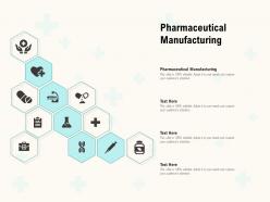 Pharmaceutical manufacturing ppt powerpoint presentation slides samples