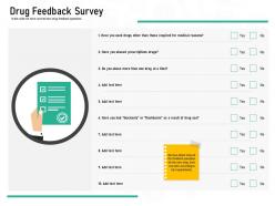 Pharmaceutical marketing drug feedback survey ppt powerpoint presentation pictures template