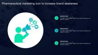 Pharmaceutical Marketing Icon To Increase Brand Awareness