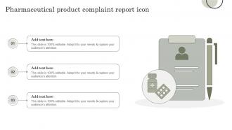 Pharmaceutical Product Complaint Report Icon