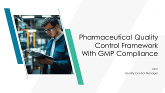 Pharmaceutical Quality Control Framework With GMP Compliance PPT Structure AT