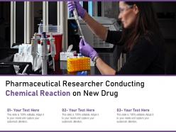 Pharmaceutical researcher conducting chemical reaction on new drug