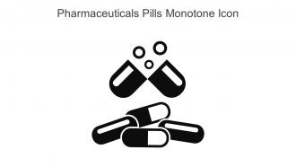 Pharmaceuticals Pills Monotone Icon In Powerpoint Pptx Png And Editable Eps Format