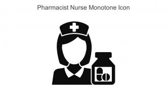Pharmacist Nurse Monotone Icon In Powerpoint Pptx Png And Editable Eps Format