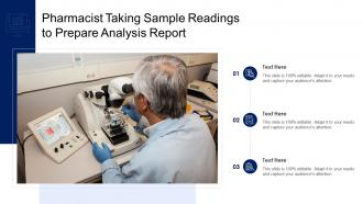 Pharmacist taking sample readings to prepare analysis report