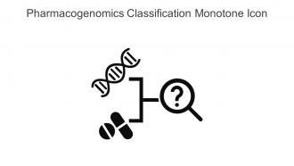 Pharmacogenomics Classification Monotone Icon In Powerpoint Pptx Png And Editable Eps Format
