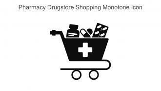 Pharmacy Drugstore Shopping Monotone Icon In Powerpoint Pptx Png And Editable Eps Format