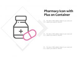 Pharmacy icon with plus on container