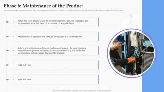 Phase 6 Maintenance Of The Product Software Development Process Ppt Formats