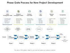 Phase gate process for new project development