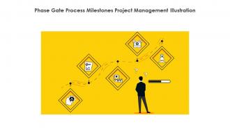 Phase Gate Process Milestones Project Management Illustration