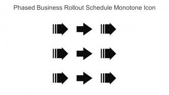 Phased Business Rollout Schedule Monotone Icon In Powerpoint Pptx Png And Editable Eps Format