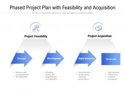 Phased project plan with feasibility and acquisition