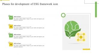 Phases For Development Of Esg Framework Icon