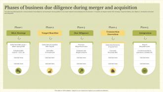 Phases Of Business Due Diligence During Merger And Acquisition
