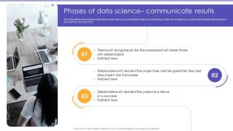 Phases Of Data Science Communicate Results Information Science Ppt Introduction