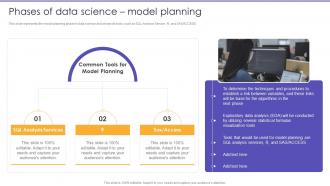Phases Of Data Science Model Planning Information Science Ppt Formats