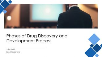 Phases Of Drug Discovery And Development Process PPT Template AT