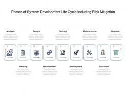 Phases of system development life cycle including risk mitigation