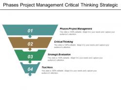 Phases project management critical thinking strategic evaluation marketing testing cpb