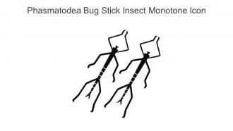 Phasmatodea Bug Stick Insect Monotone Icon In Powerpoint Pptx Png And Editable Eps Format