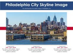 Philadelphia city skyline image powerpoint presentation ppt template