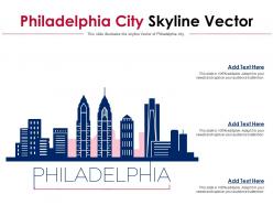 Philadelphia city skyline vector powerpoint presentation ppt template