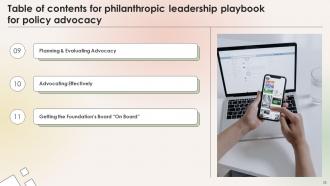 Philanthropic Leadership Playbook For Policy Advocacy Powerpoint Presentation Slides