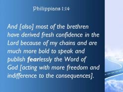 Philippians 1 14 the gospel without fear powerpoint church sermon
