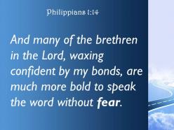 Philippians 1 14 the gospel without fear powerpoint church sermon