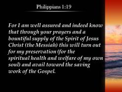 Philippians 1 19 the spirit of jesus christ powerpoint church sermon