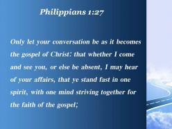 Philippians 1 27 one accord for the faith powerpoint church sermon