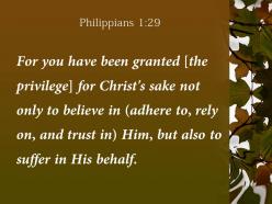 Philippians 1 29 you on behalf of christ powerpoint church sermon