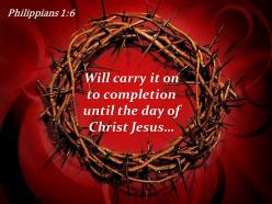Philippians 1 6 will carry it on to completion powerpoint church sermon