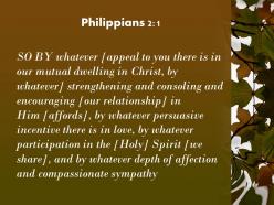 Philippians 2 1 you have any encouragement from being powerpoint church sermon