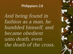 Philippians 2 8 he humbled himself by becoming powerpoint church sermon