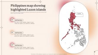 Philippines Map Showing Highlighted Luzon Islands
